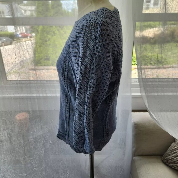 Prana Blue Crew Neck Sweater - Picture 2 of 3